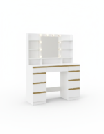 Coiffeuse style marocain blanche 10 LED globes