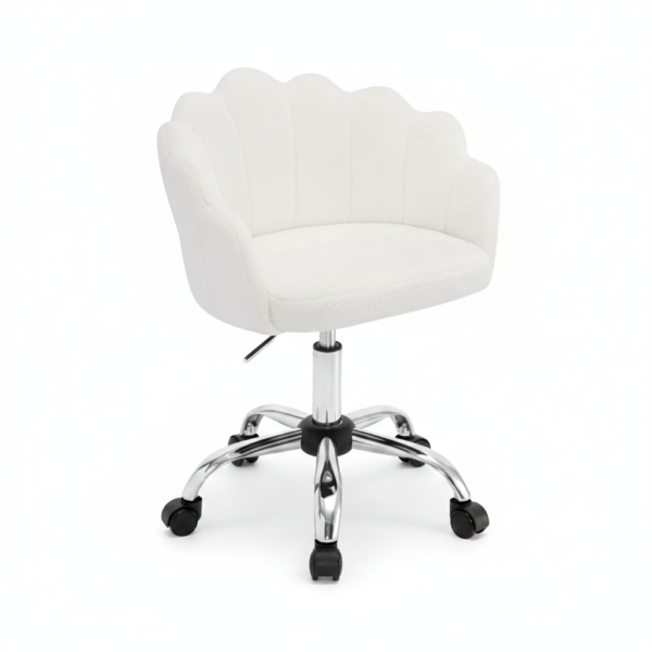 Chaise coiffeuse coquillage avec accoudoirs