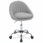 Chaise coiffeuse velours pivotante à roulettes