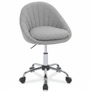 Chaise coiffeuse velours pivotante à roulettes