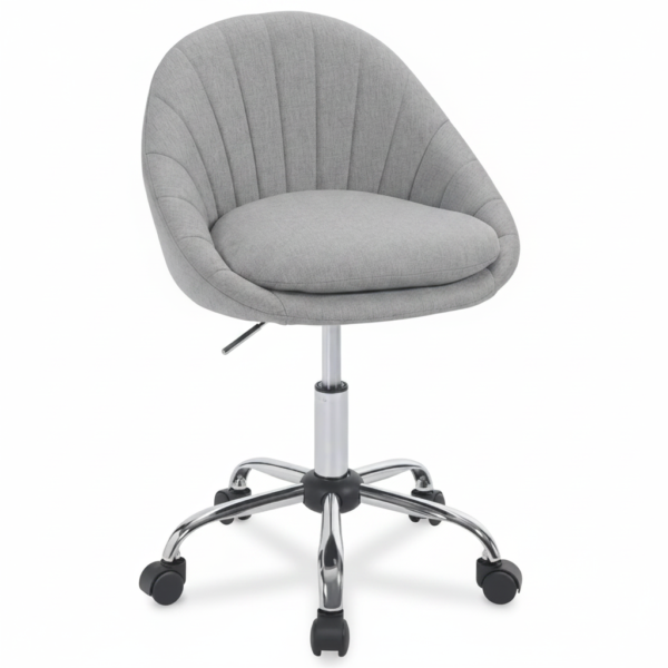 Chaise coiffeuse velours pivotante à roulettes