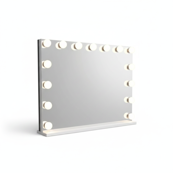 Miroir Hollywood Bluetooth 58 cm, 18 LED - vue principale Miroir Hollywood Bluetooth 58 cm, 18 LED