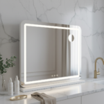 Miroir Hollywood dans dressing marbre Carrara