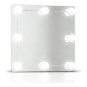 Miroir LED carré, 40 x 40 cm